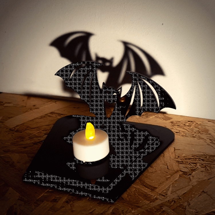 Bat Shadow Candle Holder